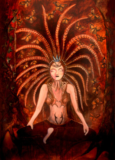Butterfly Priestess. Quality Art Print. (A4 Print on quality Paper)